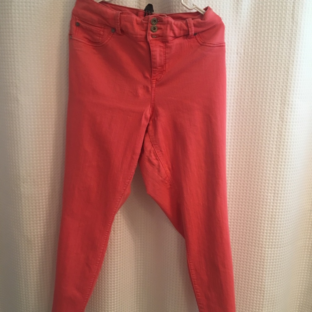 Hot Coral Torrid Jeggings 20R EUC